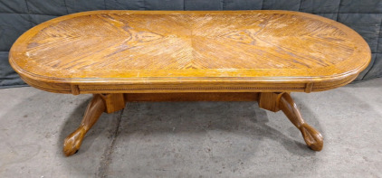 (1) Coffee Table, Solid Wood, Oval