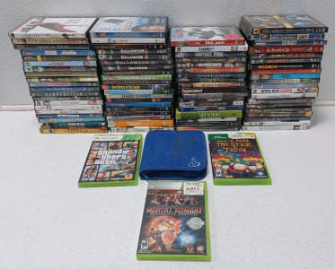 (78) Assorted DVD's Including Nacho Libre, IT, The Devil's Rejects, & Pinapple Express (3) XBOX 360 Games