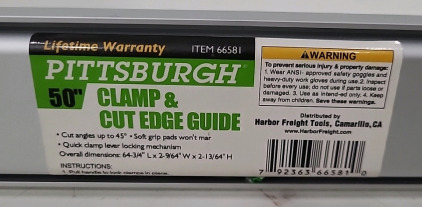 Pittsburgh 50" Clamp & Cut Edge Guide