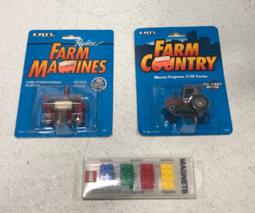 (1) ERTL Die-Cast Case International Planter (1) ERTL Die-Cast Massey-Ferguson 3120 Tractor & More