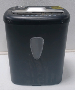 (1) Amazon Basic 8-Sheet Paper Shredder Powers On
