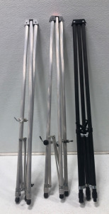 (3) Adjustable Aluminum Easels