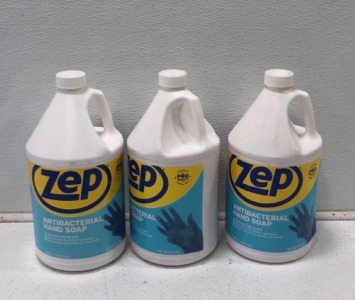 (3) Full Zep Antibacterial Hand Soap