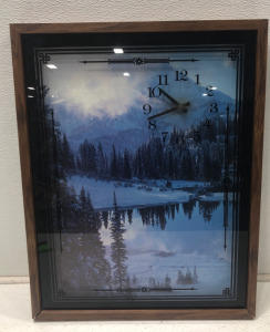 Snowy Mountains And Lake Clock
