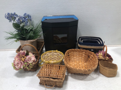 (1) Royal 8 Sheet Microcut Shredder, An Assortment Of Baskets & More