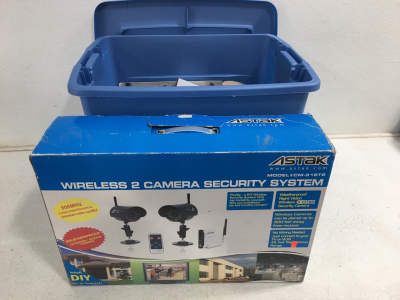 Astak 2 Camera Wireless Security System And More