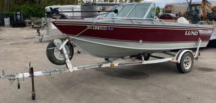 1989 Lund 1750 Tyee Fishing Boat W/ 70 HP Johnson