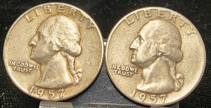 (2) 1957 90% Silver Quarters -Verified Authentic