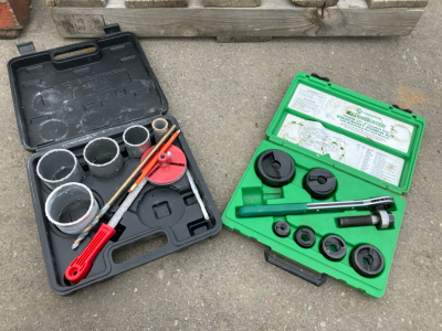 Assorted Diamond Hole Saw Kit and Knock Out Punch Set