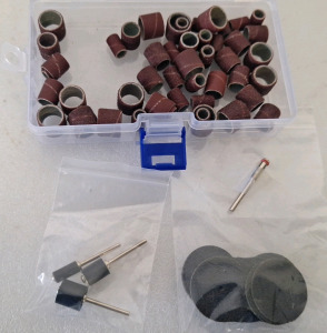 Box of Dremel Sanders & Cut Off With Mandrels 60 Pcs