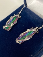 Wrapped Rainbow Topaz Earrings