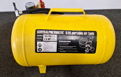 (1) Central Pneumatic 5-Gallon Portable Air Tank