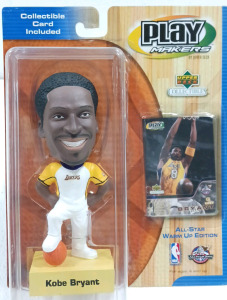 Play Makers Upper Deck Collectible Kobe Bryant Bobble Head Figurine & Card