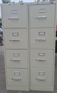 2 (4 Drawer Filing Cabinets From Department of Labor)