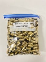 (500) Rnds 9mm Brass Casings