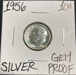 1956 Gem Proof Silver Roosevelt Dime