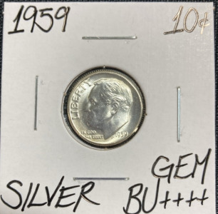 1959 Gem BU++++ Silver Dime