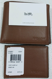 2-Piece Genuine Coach Wallet Set