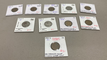 (10) Various Pennies and Nickels