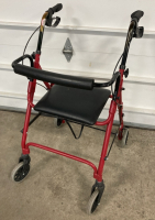 Red 4-Wheel Walker