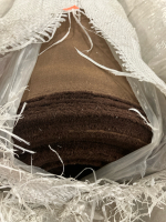 (3) Rolls of Brown Upholstery Fabric… Unknown Yardage. - 3