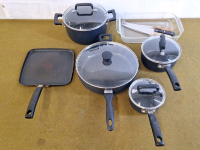 Collection Of T-fal Cookware & (1) Pyrex Baking Dish