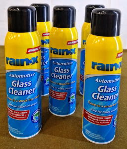 (5) Cans Of Rain-X Automotive Glass Cleaner