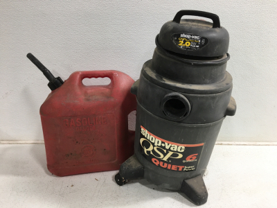 Shop Vac and 5gal Gas Can