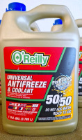 (2) Gallons O'Reilly Universal Antifreeze/Coolant, Predilluted 50/50 Mix & (1) Bottle Jack - 2