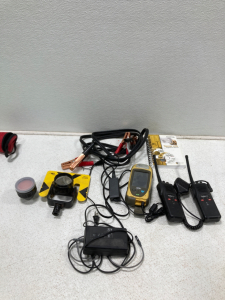 (2) Radius SP50 Walk 10 Chanel Radio (1) Topcom GRS-1 Field Controller (2) Surveying Prisms & More