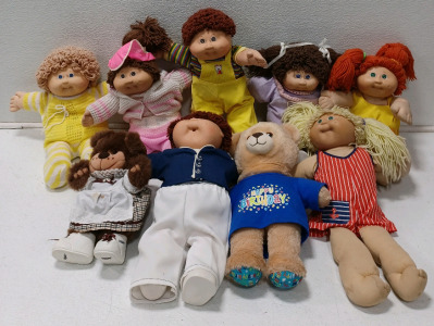 (7) Cabbage Patch Dolls (2) Stuffed Animal Bears