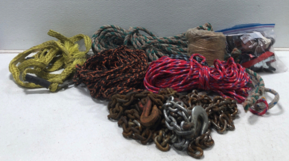 Assortment Of Rope/Chains/Tow Straps