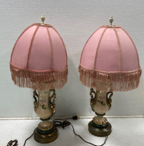 (2) Vintage Victorian Lamps