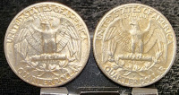 (2) 1964 90% Silver Quarters -Verified Authentic - 2