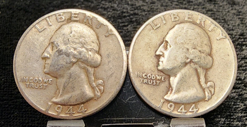 (2) 1944 90% Silver Quarters -Verified Authentic