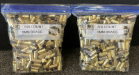 (1000) Rounds 9mm Primed Brass