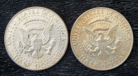 (2) 1964 Kennedy Half Dollars, 90% Silver - 2