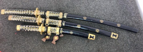 3 Piece Samurai Sword Set