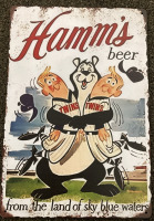 2 Hamms Beer Tin Signs - 2