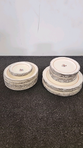(27) Pieces Vernon Kilns California Sterling Silver Plate Set