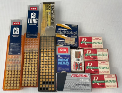 (12) Opened Boxes Of 22 Ammo- Mix Of Long & Short