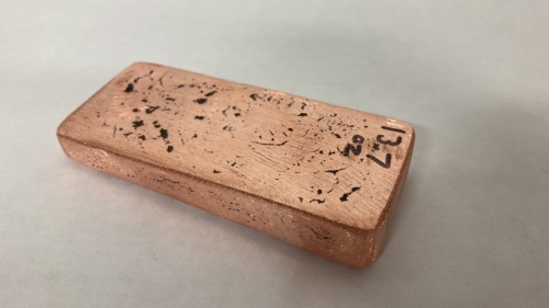 13.7 Ounce Hand Poured Copper Ingot