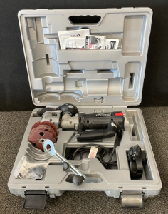 Rotozip Rebel Spiral Saw In Hard Case With Various Style Sander Blades (Works!)