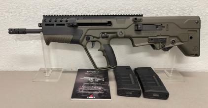 IWI Tavor 7 7.62x51mm Caliber, Semi Automatic Rifle W/ 2 Magazines And Manual