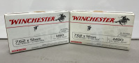 (40) Rounds Of Winchester 7.62 x 51mm 149 Grain M80 FMJ Ammunition Cartridges