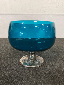 Gotham Sterling Silver and Crystal Candy Dish 6.25&rdquo; Diameter