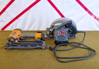 (1) RIGID 16 Guage Finish Nail Gun & (1) Skilsaw Circular Saw