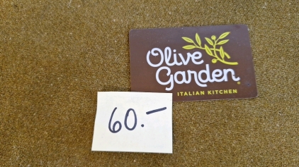 (1) Olive Garden Gift Card W/$60.00 Verified Balance