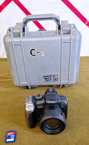 (1) Canon Powershot SX/20S W/Pelican Case & (1) SD Card