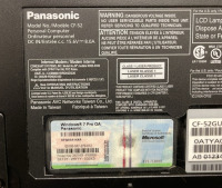 Panasonic CF-52 Toughbook W/ Intel Core VPRO Processor W/ The Hard Drive Removed #DFQX3A14XA - 4